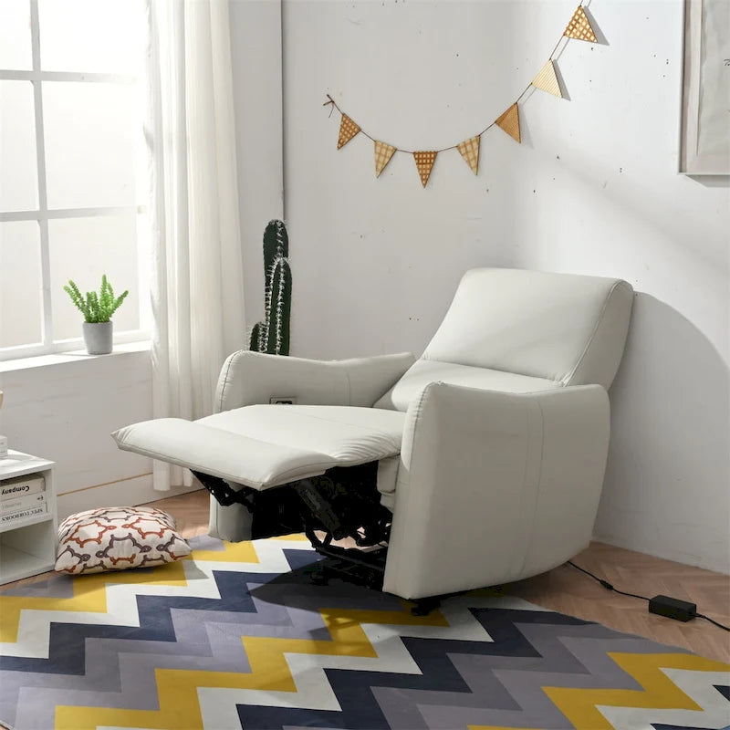 Power Recliner Wall Hugger,Small Power Recliner for Living Room,Electric Recliner for small space,Reclining Sofa