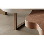 Modern Stylish Cloud Shape Solid Wood Coffee Table Set 3 Nesting Tables