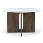 NADAAL STUDIOS Brelline, Round Dining Table With Cross Legs - 48W x48D x30H