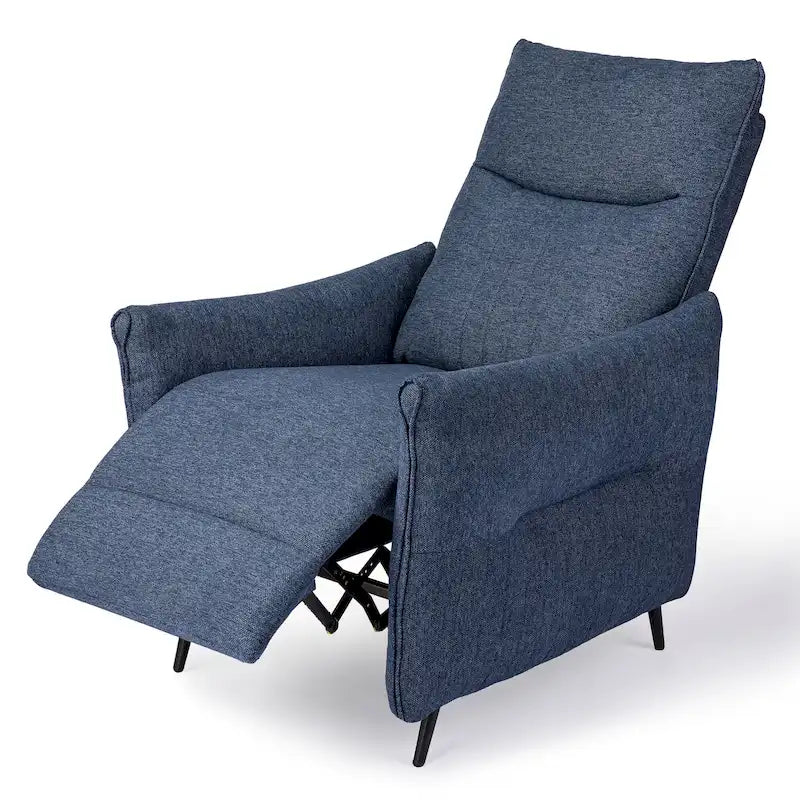 Glitzhome 41H Fabric Push Back Recliner With Ergonomic Segmented Back