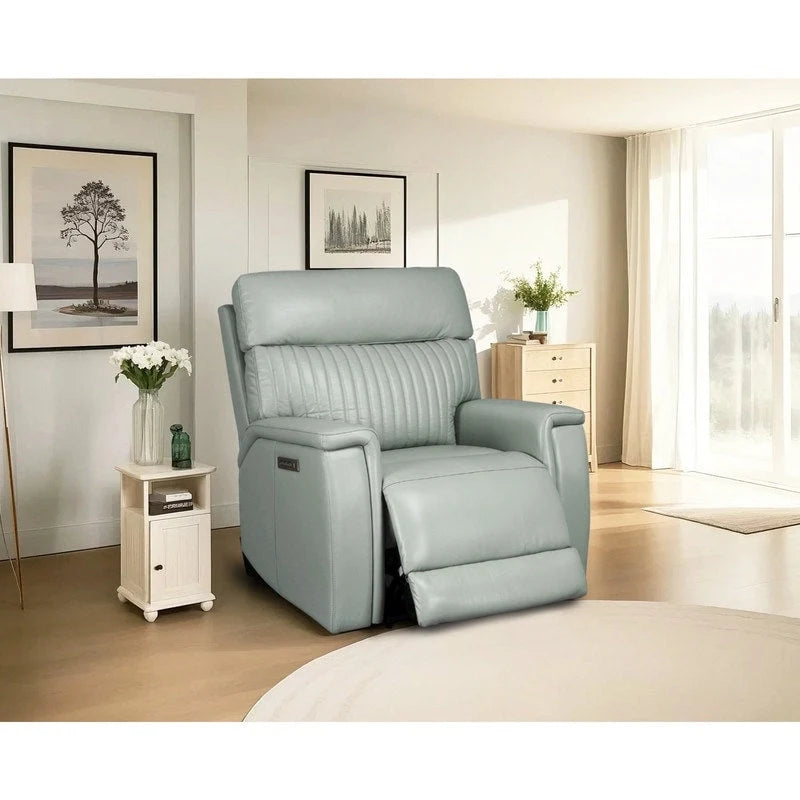 Leather Zero Gravity Power Recliner with Power Headrest and Power Lumbar,USB&USB-C Port