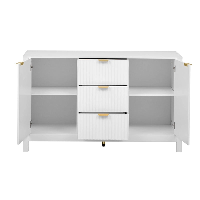 Modern Entryway Cabinet with Adjustable Shelves and Soft-Close Doors