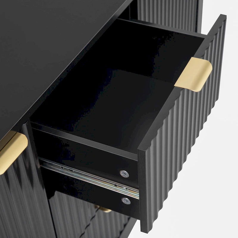 Modern Entryway Cabinet with Adjustable Shelves and Soft-Close Doors