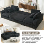 114  Pull Out Sleeper Sofa Bed,Adjustable Sleeper Sofa,Corduroy Sofa