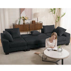114  Pull Out Sleeper Sofa Bed,Adjustable Sleeper Sofa,Corduroy Sofa