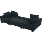 114  Pull Out Sleeper Sofa Bed,Adjustable Sleeper Sofa,Corduroy Sofa