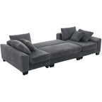 114  Pull Out Sleeper Sofa Bed,Adjustable Sleeper Sofa,Corduroy Sofa