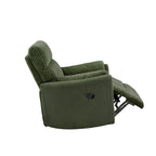 Montclair Plush Corduroy Fabric Manual Swivel Glider Recliner by iNSPIRE Q Classic