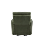 Montclair Plush Corduroy Fabric Manual Swivel Glider Recliner by iNSPIRE Q Classic