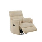 Montclair Plush Corduroy Fabric Manual Swivel Glider Recliner by iNSPIRE Q Classic