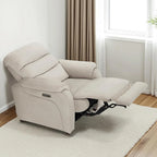 MCombo Zero Wall-Hugger Power Recliner Chair with Adjustable Headrest, Perfect for Small Spaces and RV, Fabric ST257