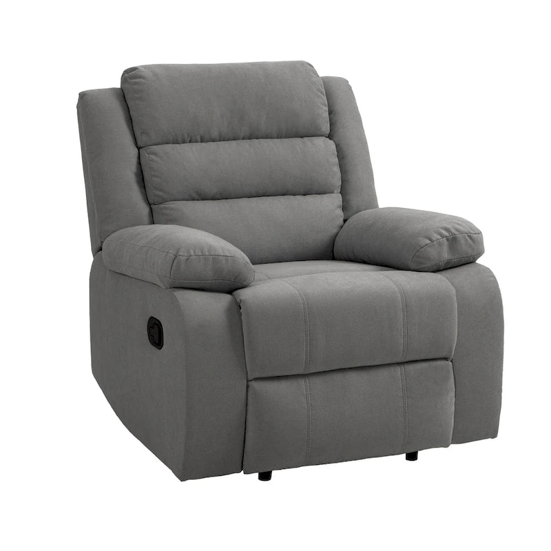 Modern 36 W Cotton/ Corduroy Push Back Manual Recliner Chair