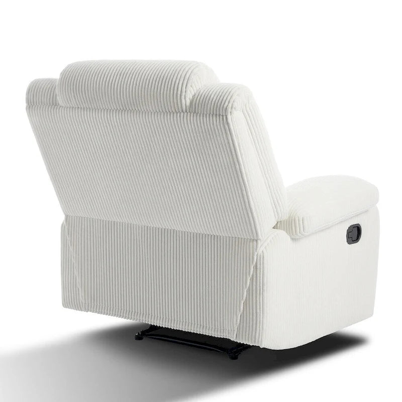 Modern 36 W Cotton/ Corduroy Push Back Manual Recliner Chair