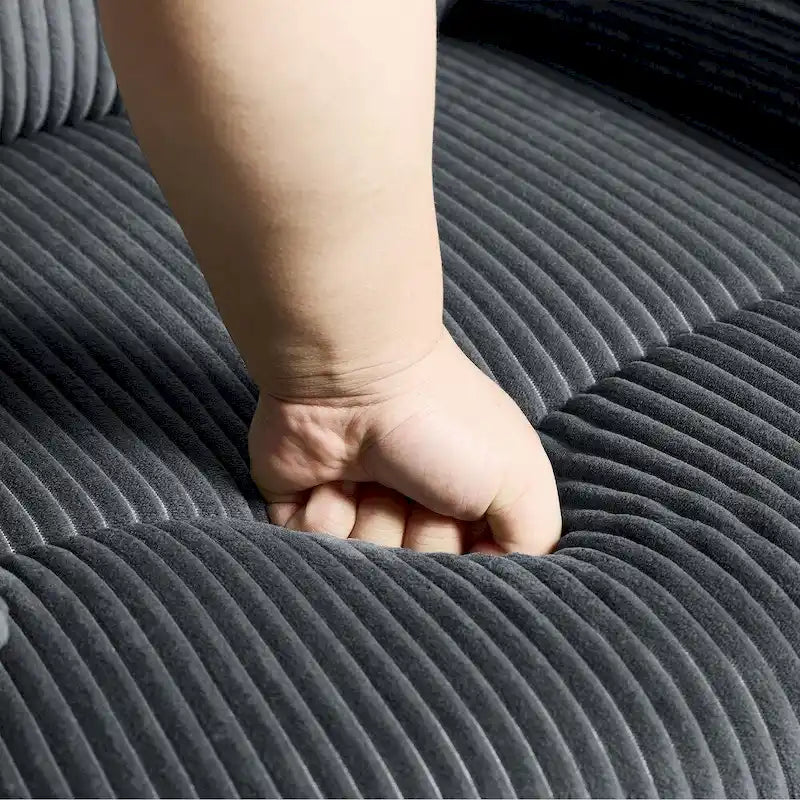 Modern 36 W Cotton/ Corduroy Push Back Manual Recliner Chair