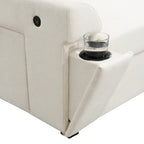 128 Chenille U-Shaped Sectional Sofa with Storage & USB