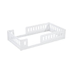 White Modern Design Twin Size Wooden Platform Bed with Guardrail for Bedroom