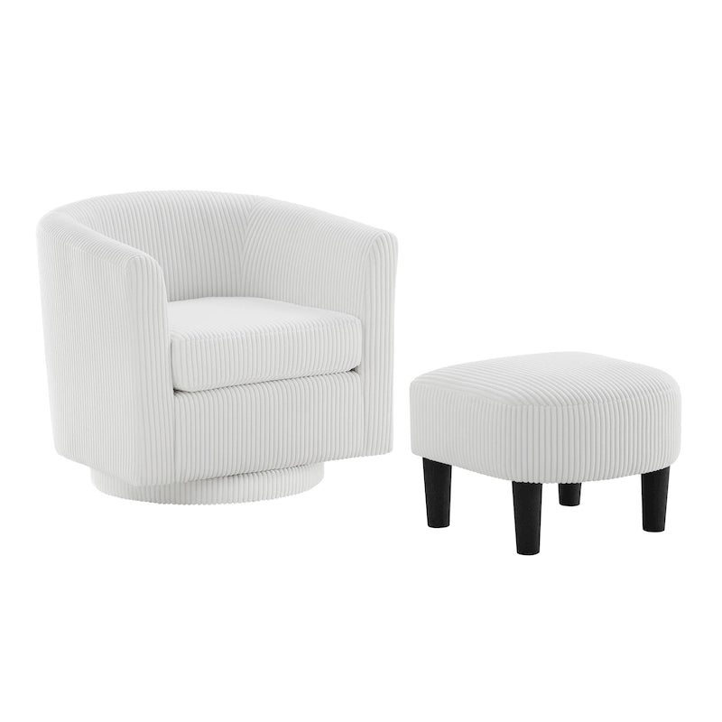 26.38 Swivel Arm Chair with Ottoman