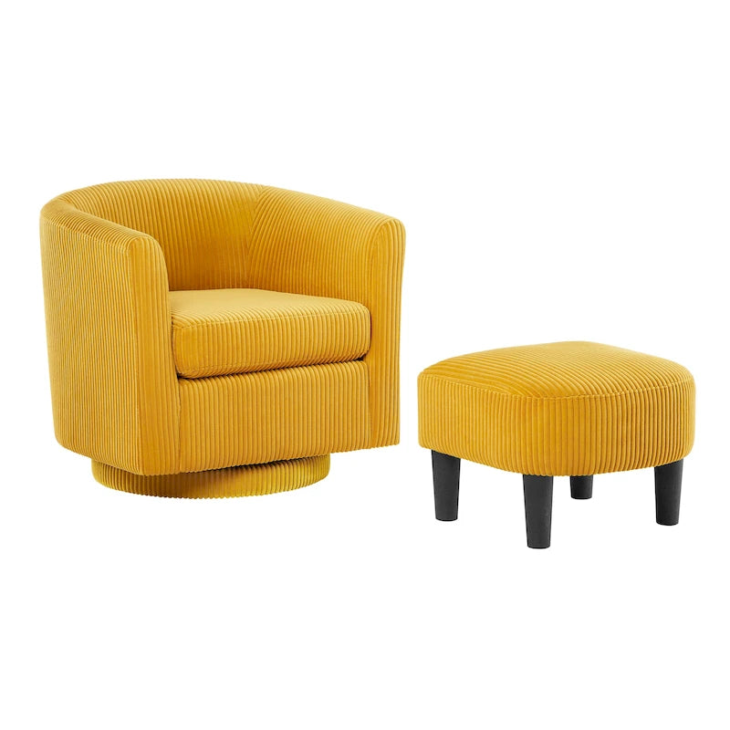 26.38 Swivel Arm Chair with Ottoman