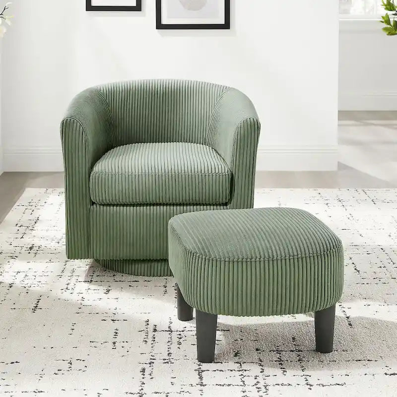 26.38 Swivel Arm Chair with Ottoman