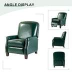 Gladis Modern Retro Genuine Leather Recliner with Nailhead Trim by HULALA HOME