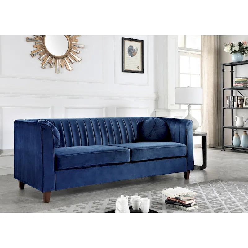 Arvilla Velvet Kitts Classic Chesterfield Sofa