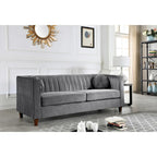 Arvilla Velvet Kitts Classic Chesterfield Sofa