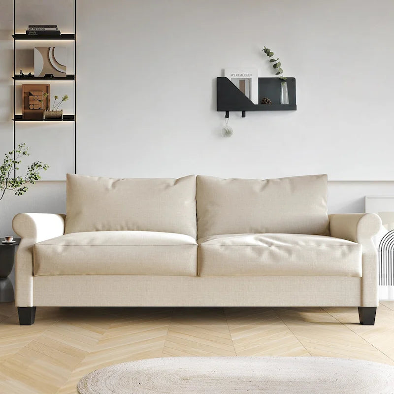 CraftPorch Classic Linen Upholstered Sofa