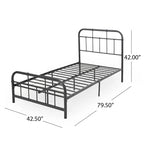 Berthoud Industrial Metal Platform Bed by Christopher Knight Home