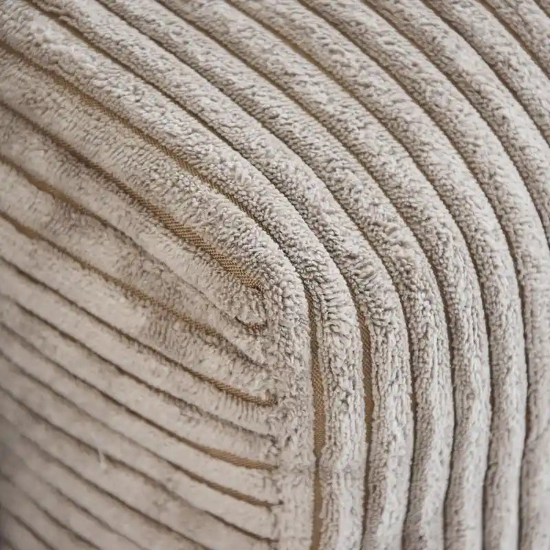 142 L-shape Oversized Corduroy Sectional Sofa Classic Deep Couch with Ottoman