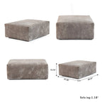 142 L-shape Oversized Corduroy Sectional Sofa Classic Deep Couch with Ottoman