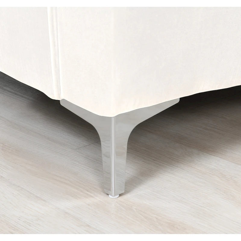 142Velvet Fabric Curve Sectional Sofa - 142