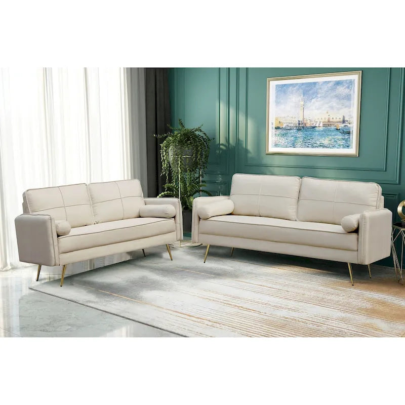 2 Piece Loveseat and Sofa Living Room Set