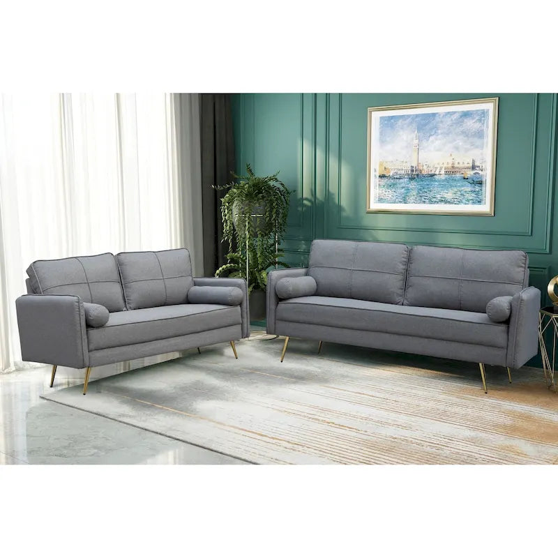 2 Piece Loveseat and Sofa Living Room Set