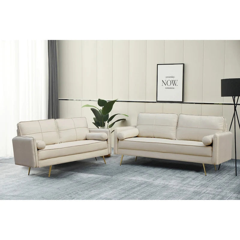 2 Piece Loveseat and Sofa Living Room Set