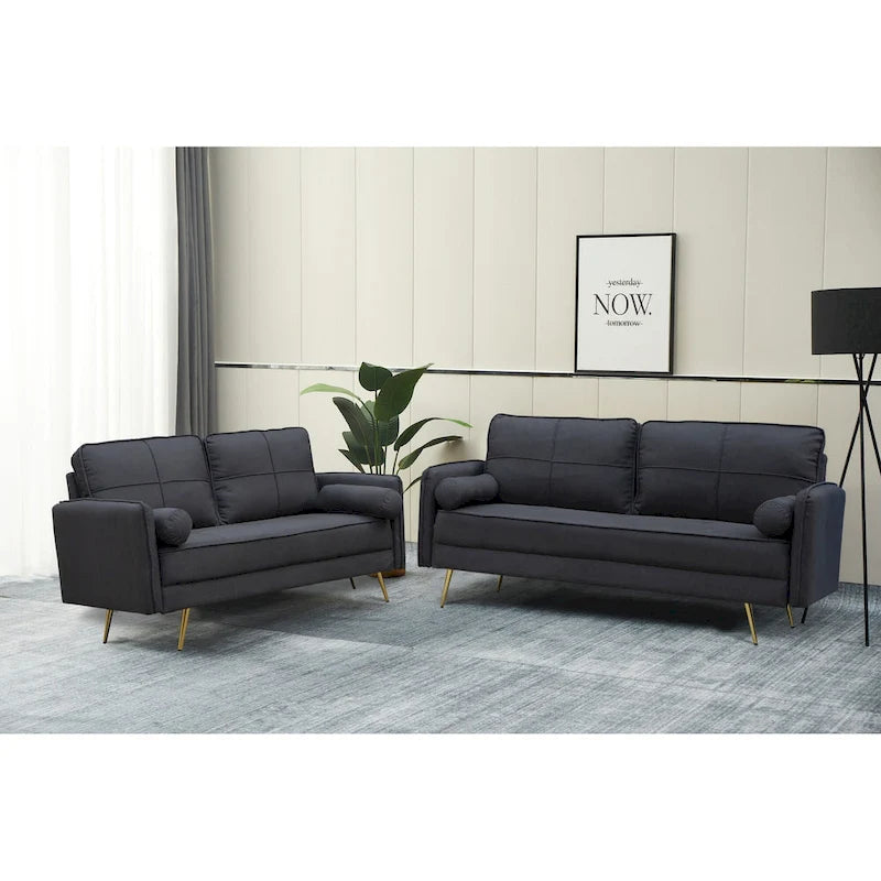 2 Piece Loveseat and Sofa Living Room Set