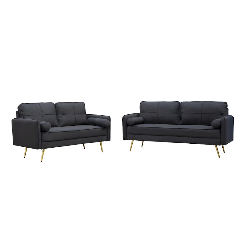 2 Piece Loveseat and Sofa Living Room Set