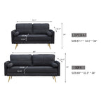 2 Piece Loveseat and Sofa Living Room Set