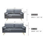 2 Piece Loveseat and Sofa Living Room Set