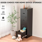 18 Deep 4 Drawers Vertical Metal Locking File Cabinet with with 4 Adjustable Hanging Frame for Home Office