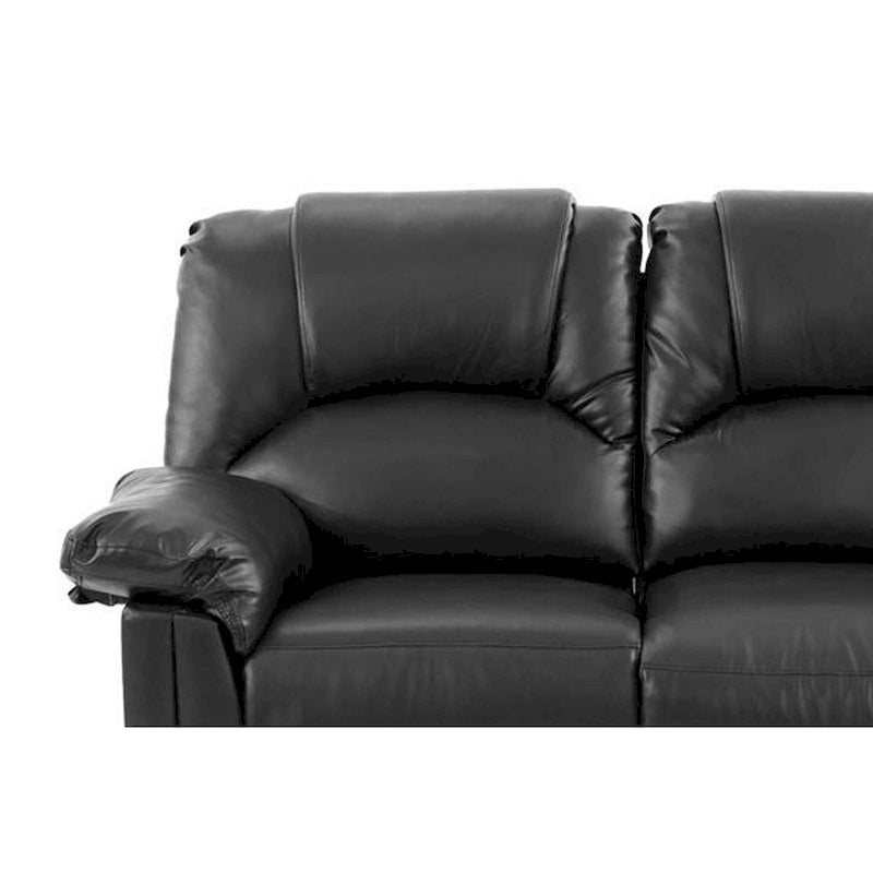 Bonded Leather Recliner Loveseat Black