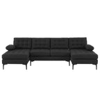 110 4-Seat U-Shaped Upholstered Sectional Sofa