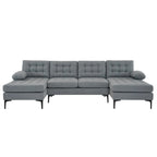 110 4-Seat U-Shaped Upholstered Sectional Sofa