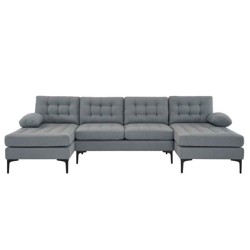 110 4-Seat U-Shaped Upholstered Sectional Sofa