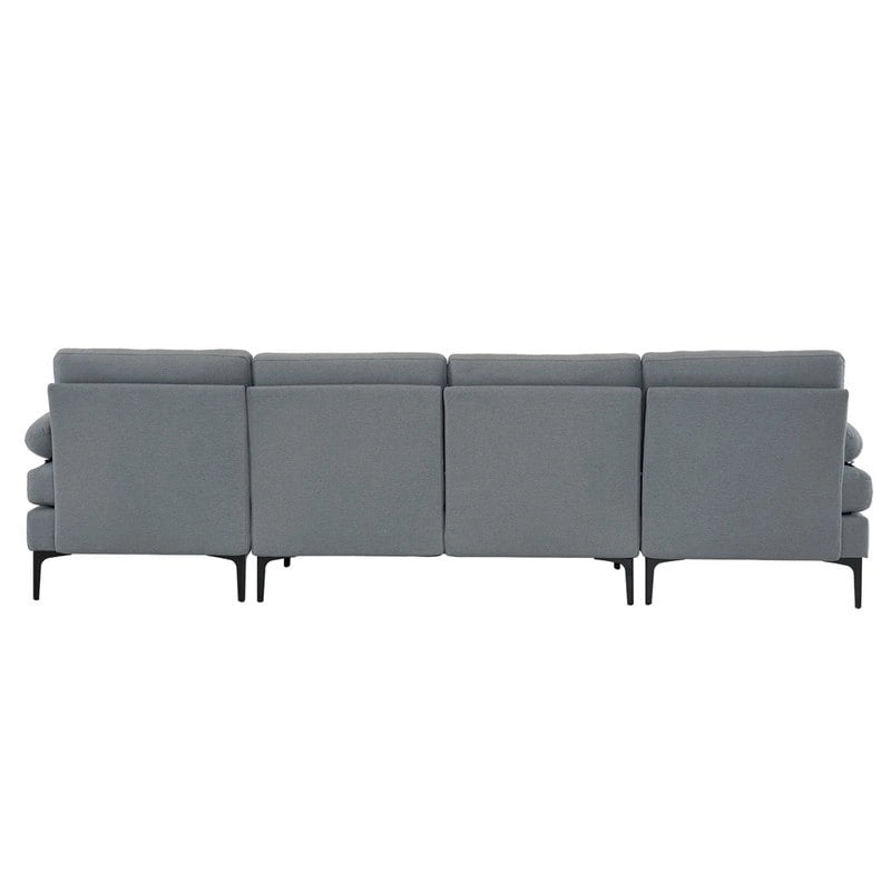 110 4-Seat U-Shaped Upholstered Sectional Sofa