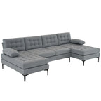 110 4-Seat U-Shaped Upholstered Sectional Sofa