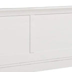 Transitional Panel Design Sleigh Eastern King Size Bed, White