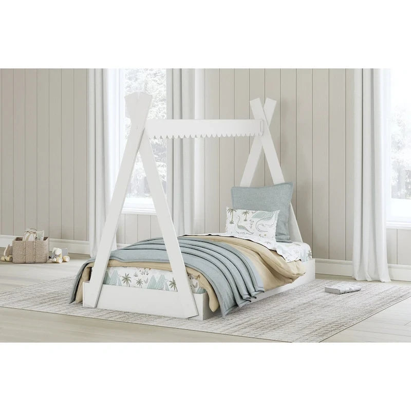 Signature Design by Ashley Hallityn White Twin Tent Bed