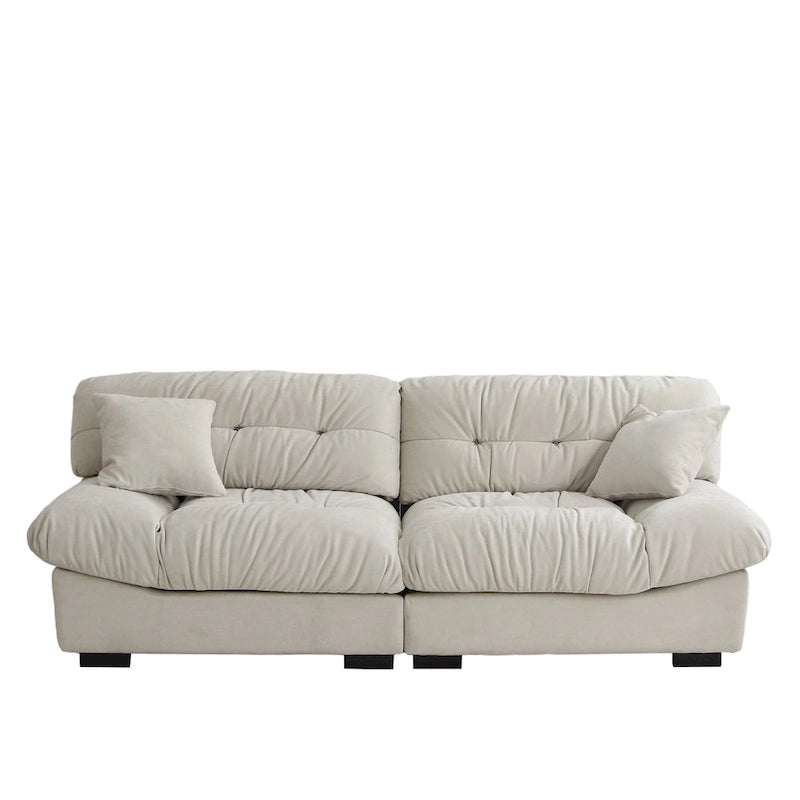 89 Fluffy Cloud Couches Sectional, Modern Minimalist Sofas With Two Pillows
