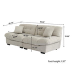 89 Fluffy Cloud Couches Sectional, Modern Minimalist Sofas With Two Pillows