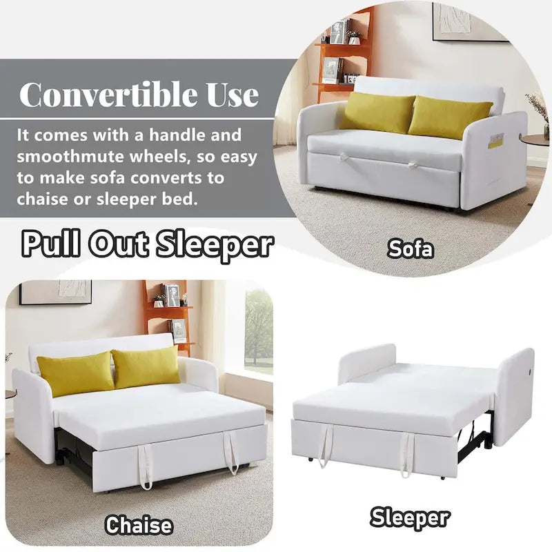Aukfa Sofa Bed Pull Out Couch Convertible Loveseat Sleeper Sofa Couch